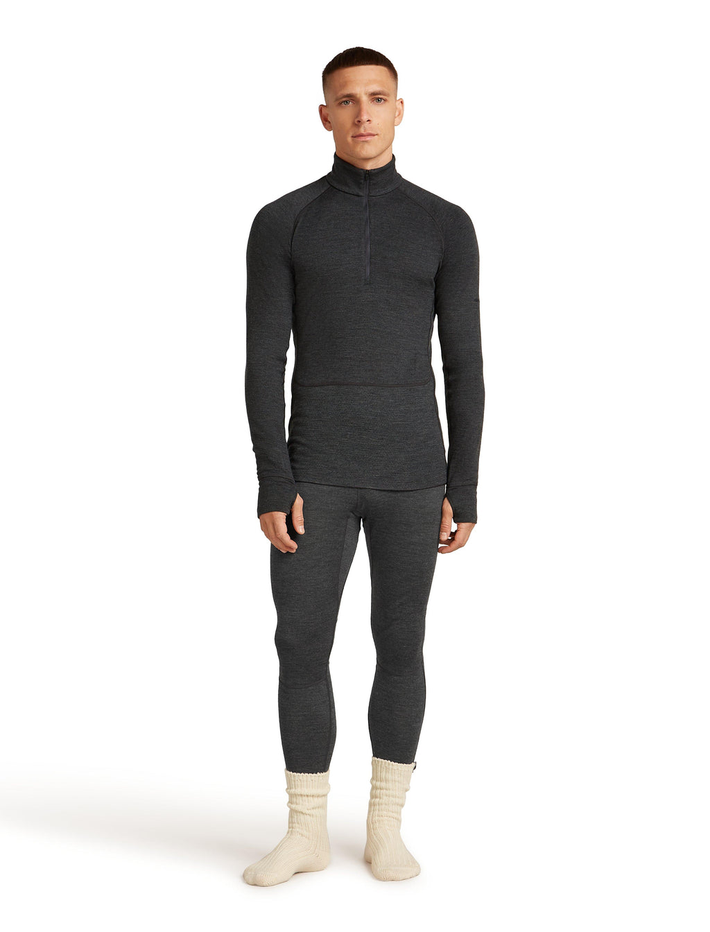 Men's 260 Zoneknit Long Sleeve Half Zip - Grey