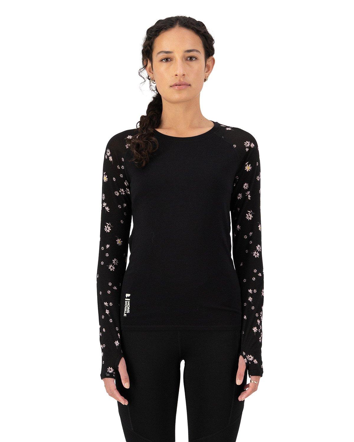 Women's Bella Merino Long-Sleeve Base Layer Top - Black