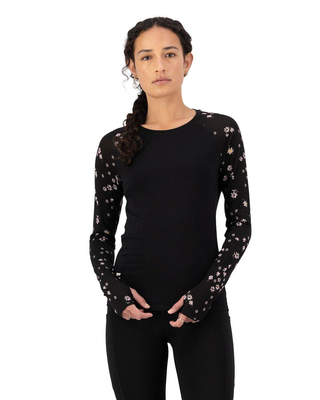 Women's Bella Merino Long-Sleeve Base Layer Top - Black