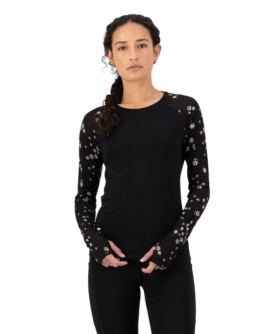 Women's Bella Merino Long-Sleeve Base Layer Top - Black