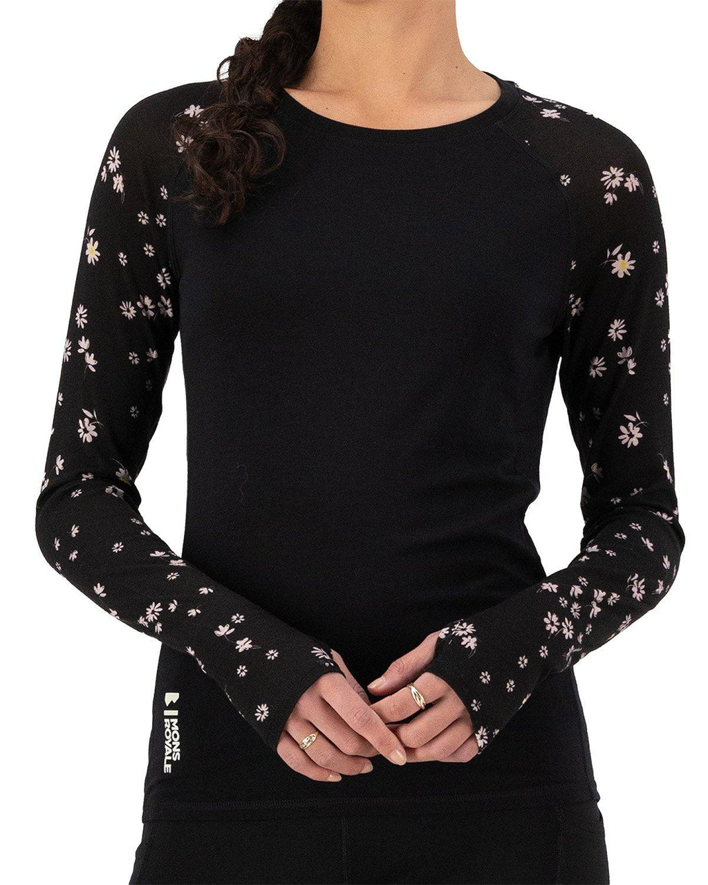 Women's Bella Merino Long-Sleeve Base Layer Top - Black