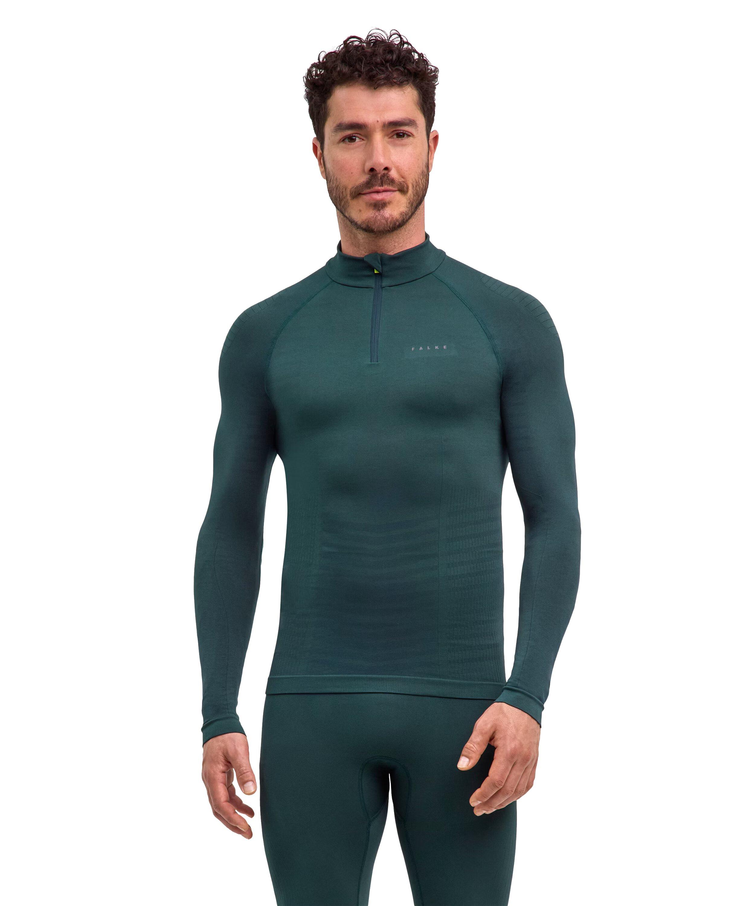 Men's Max Warm Zip Neck Long-Sleeve Top - Green