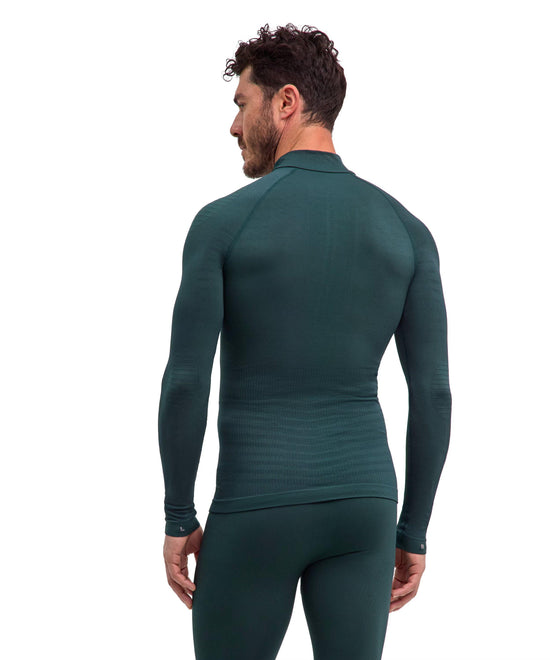 Men's Max Warm Zip Neck Long-Sleeve Top - Green