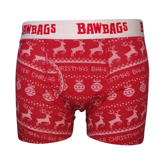 Men's Christmas Baws Cotton Boxers - Red