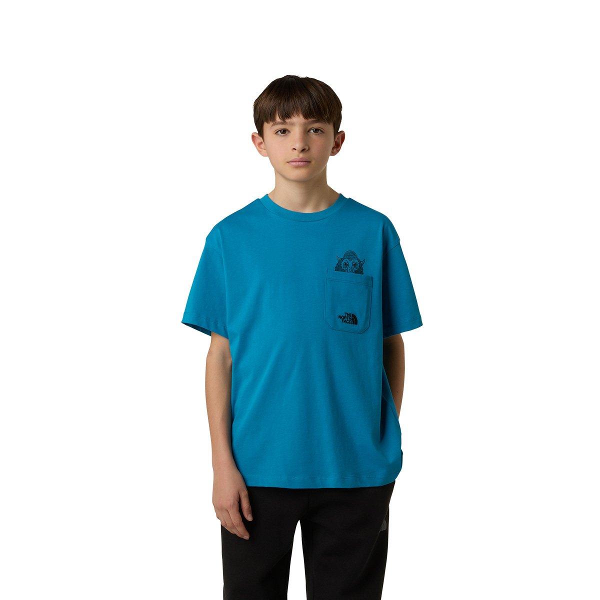 Kids' Sports Pocket Oversized T-Shirt - Blue