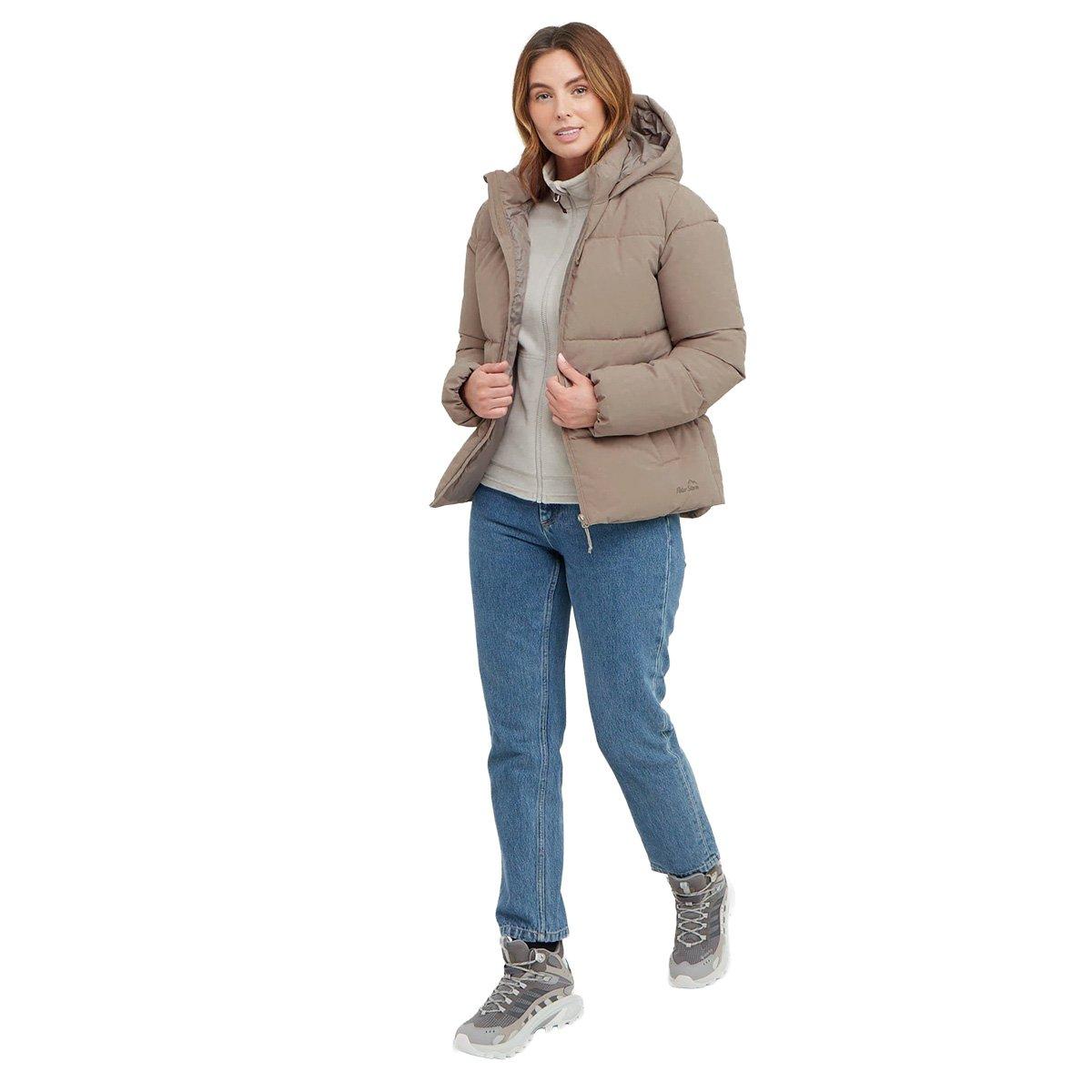 Women's Rose Baffle Jacket - Cream
