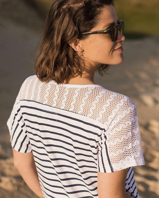 Women's Olive Oversized Cotton Dress - White