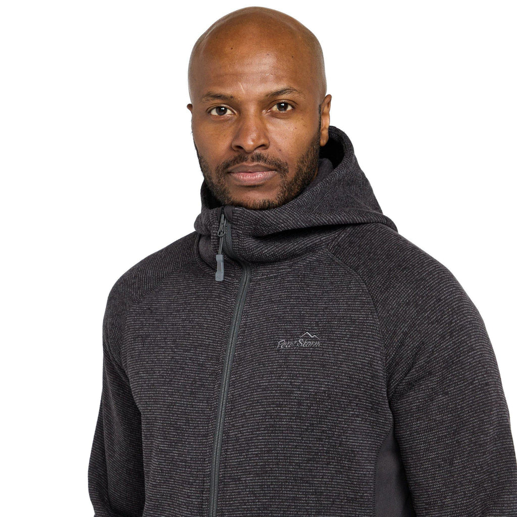 Men's Atlas Textured Full Zip Fleece - Grey