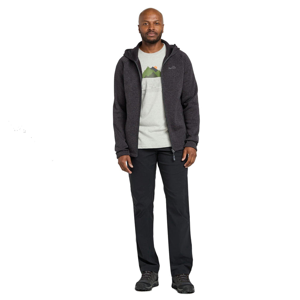 Men's Atlas Textured Full Zip Fleece - Grey