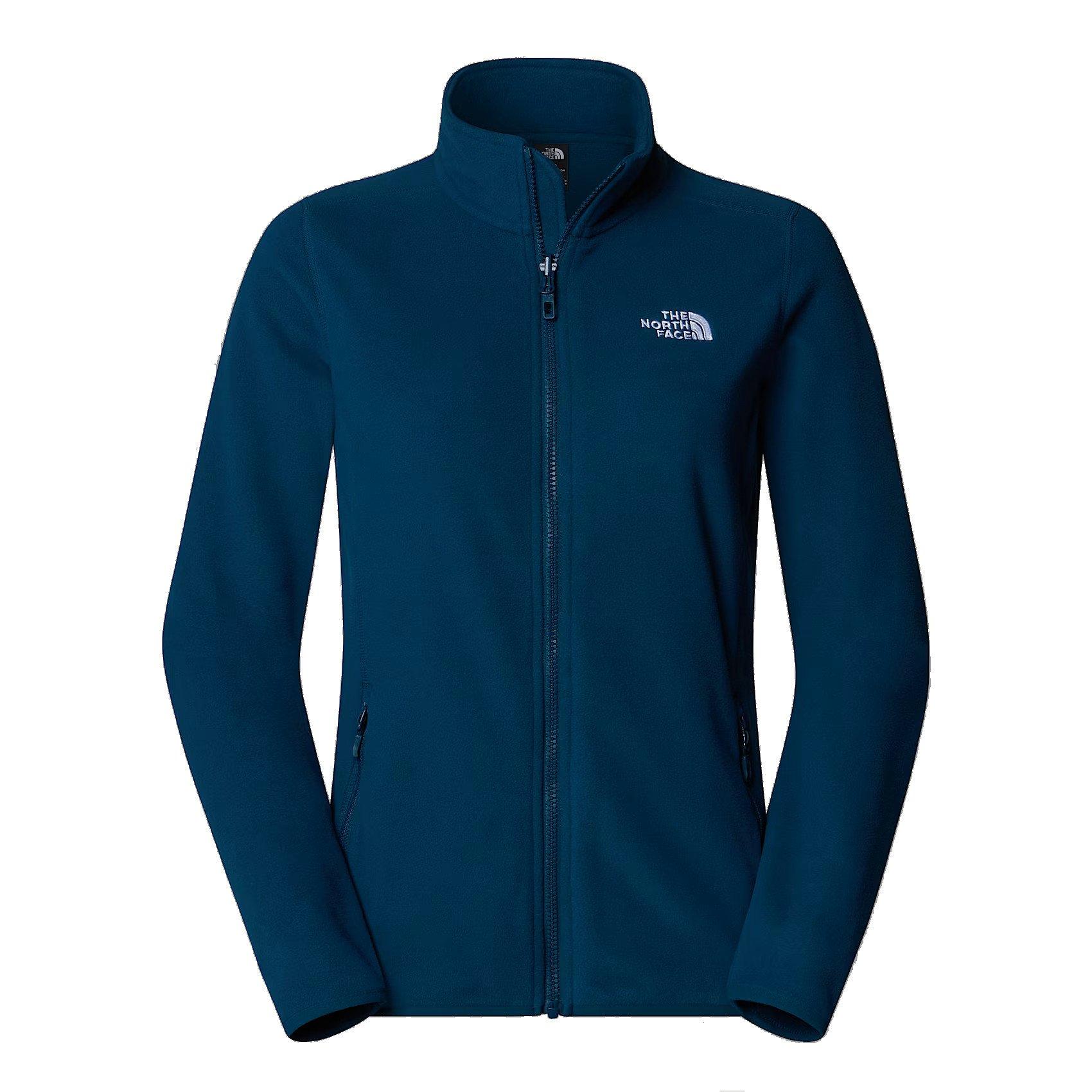 The North Face Women's 100 Glacier Full-Zip Fleece - Blue | Tiso