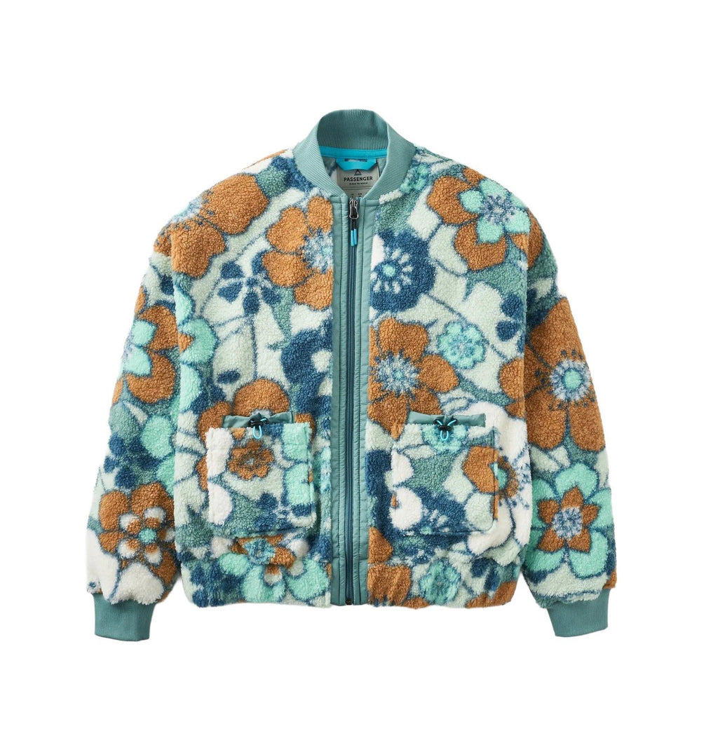 Women's Lucia Full Zip Fleece - Blue / Orange