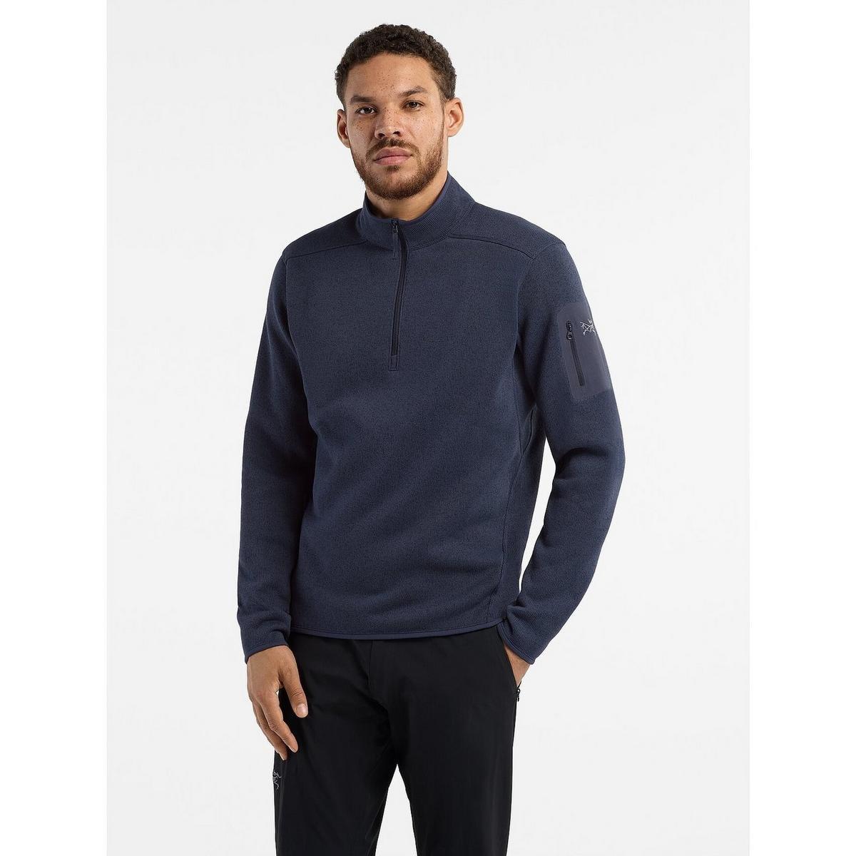 Men's Covert Half Zip - Black Sapphire