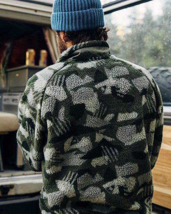 Men's Offroad Recycled Sherpa 1/2 Zip Fleece - Fir Tree/Camo Print