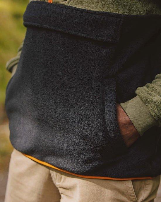 Men's Woodland Hooded 1/2 Zip Fleece - Khaki