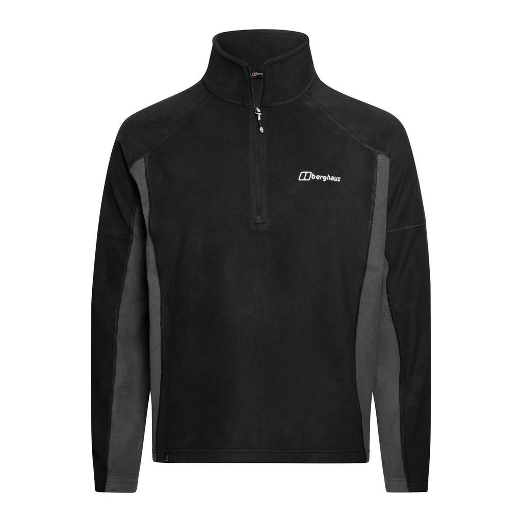 Men's Hartsop 1/2 Zip Fleece - Jet Black / Grey Pinstripe