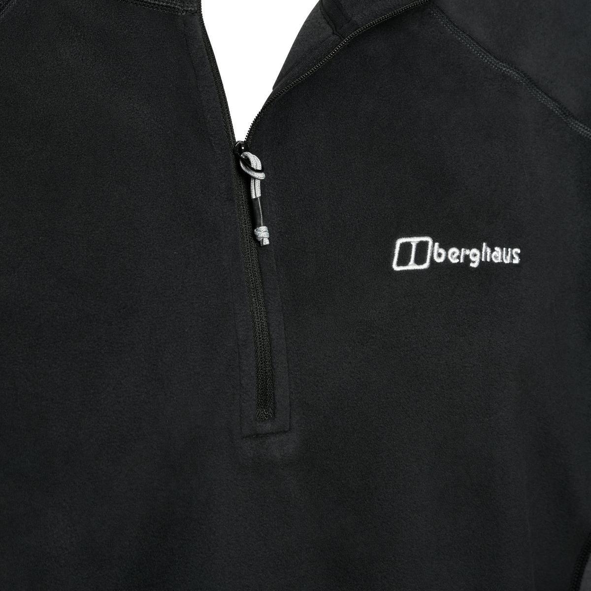 Men's Hartsop 1/2 Zip Fleece - Jet Black / Grey Pinstripe