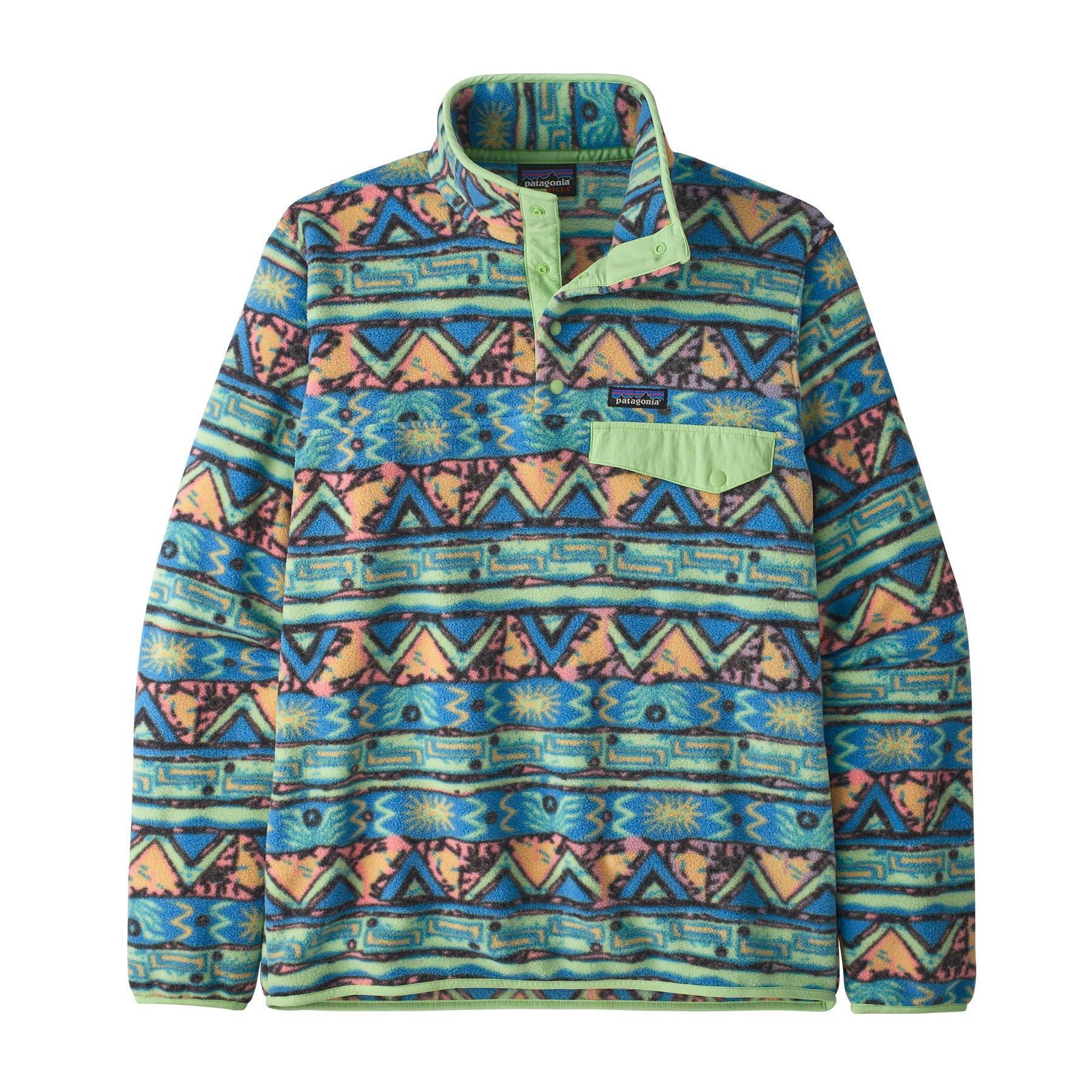 Men's Lightweight Synchilla Snap-T Pullover - High Hopes Geo / Green