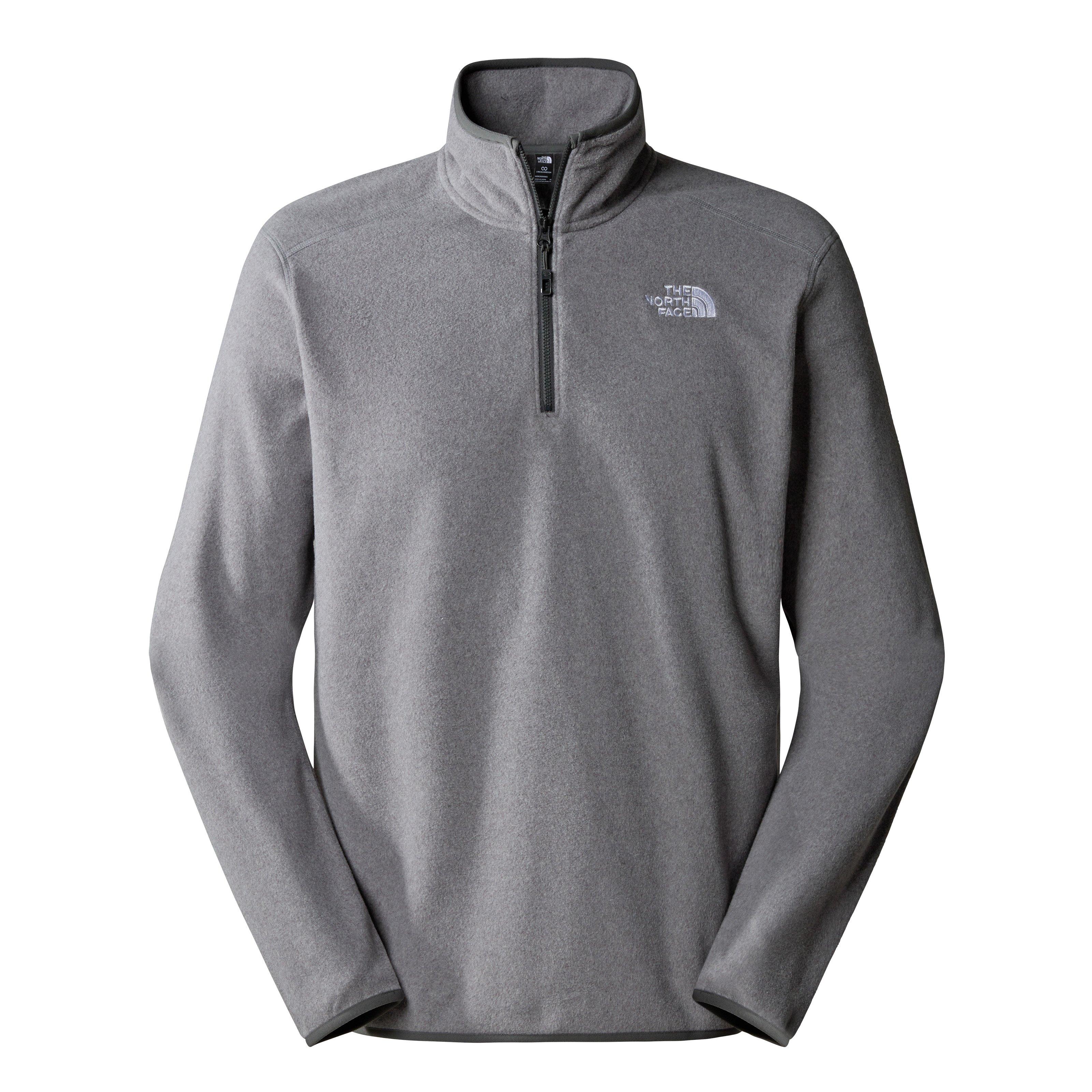 The North Face Men's 100 Glacier 1/4 Zip Fleece - Grey | Tiso