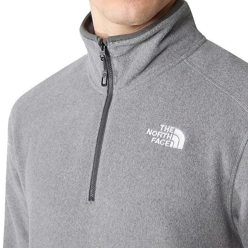 THE NORTH FACE - t.y.s The North Face Men's 100 Glacier 1/4 Zip Fleece - Grey | Tiso