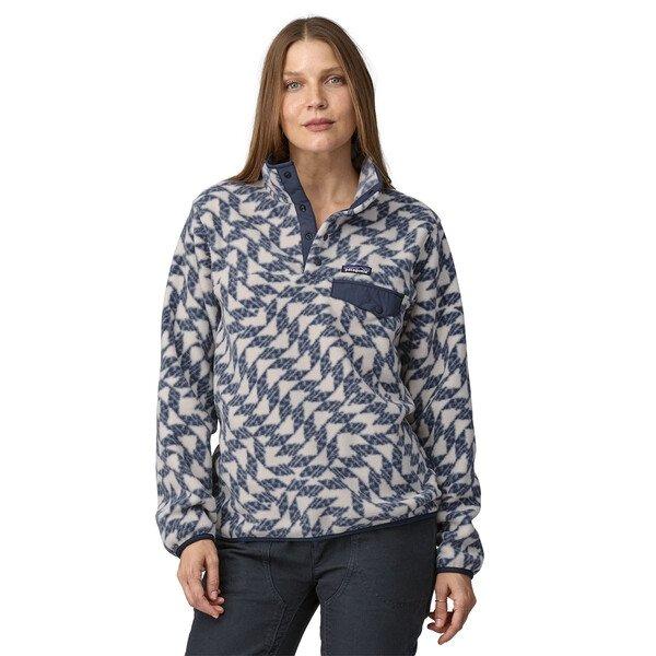Women's Lightweight Synchilla Snap-T Pullover- Blue/White