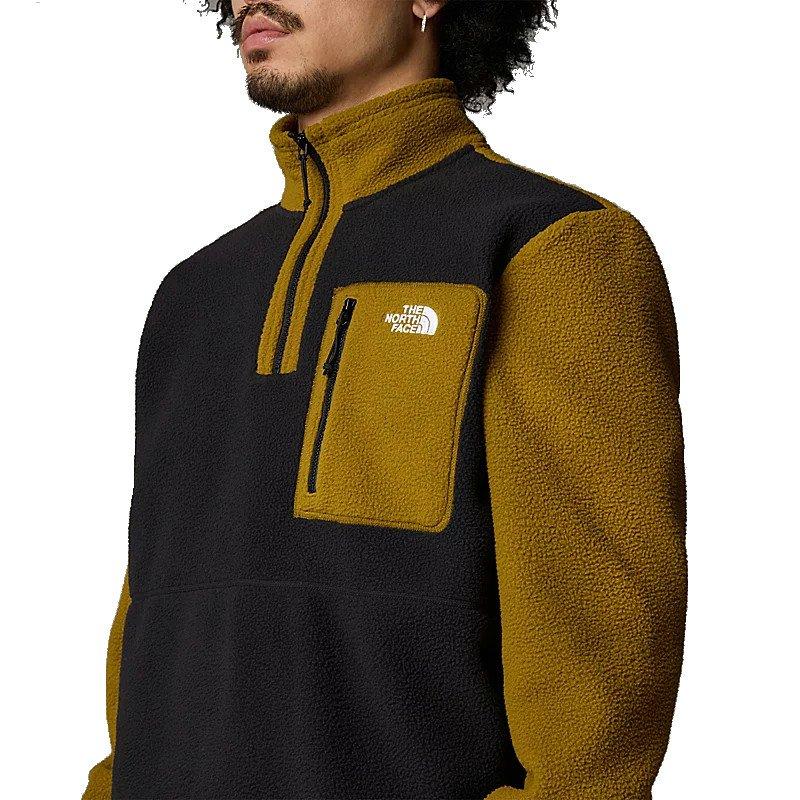 Men's Yumiori 1/4 Zip Fleece Jacket - Black/Green