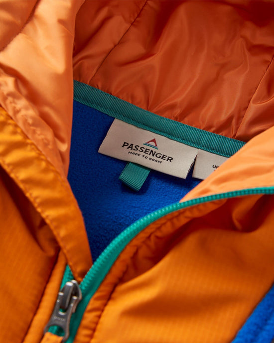 Women's Alexander 1/2 Zip Hooded Fleece - Blue / Orange