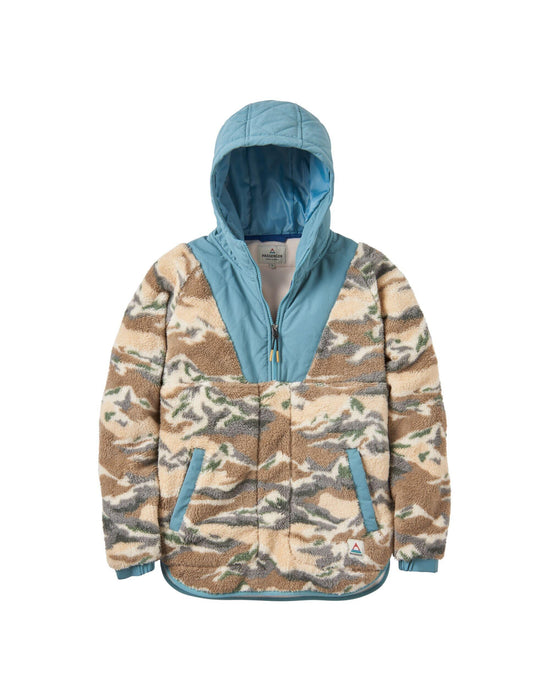 Women's Beaumont Sherpa Hooded Fleece - Cream / Blue