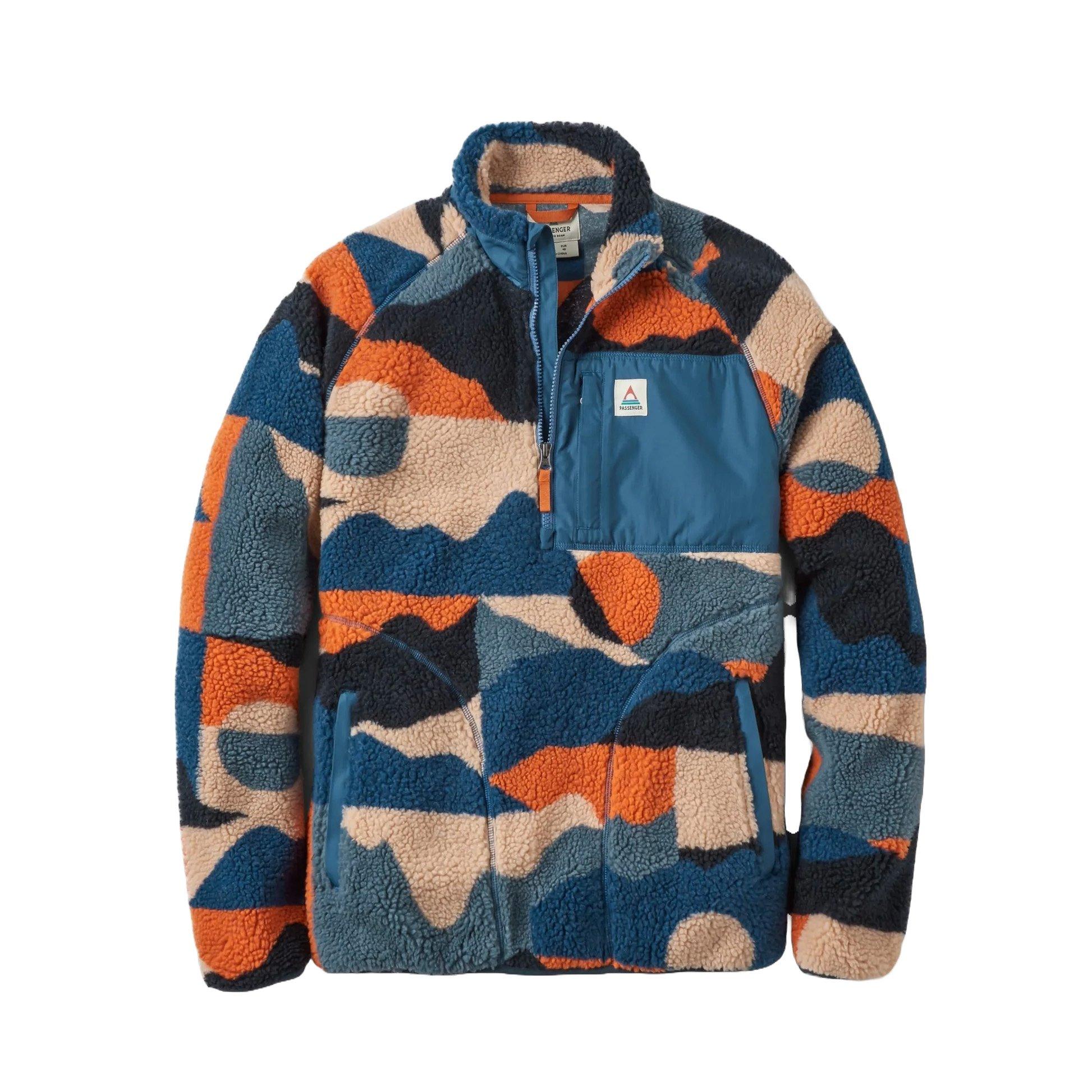 Passenger Men's Offroad Sherpa 1/2 Zip Fleece - Blue | Tiso