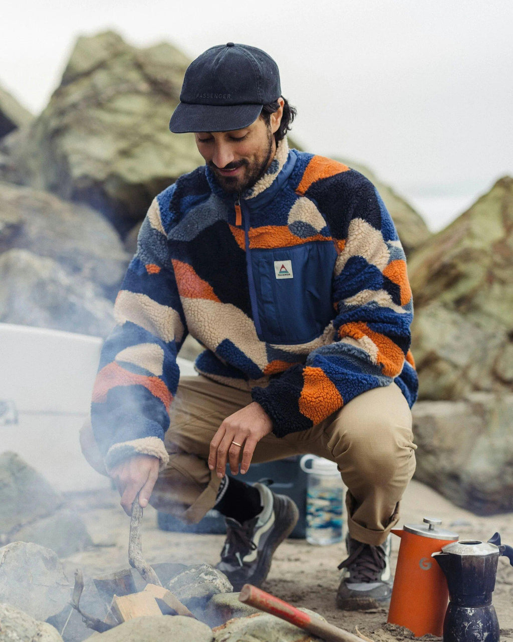 Men's Offroad Sherpa 1/2 Zip Fleece - Blue