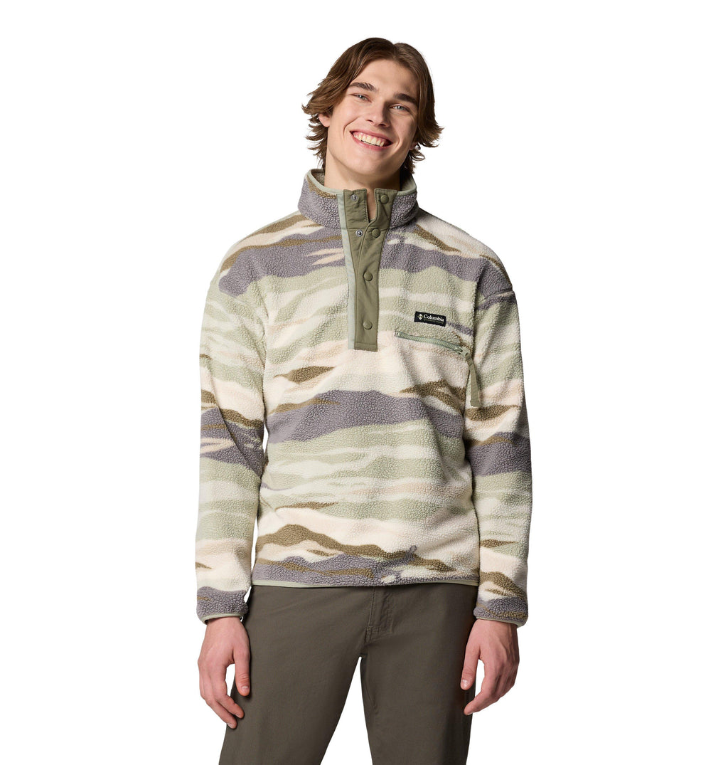 Men's Helvetia II Printed 1/2 Snap Fleece - Green / Grey