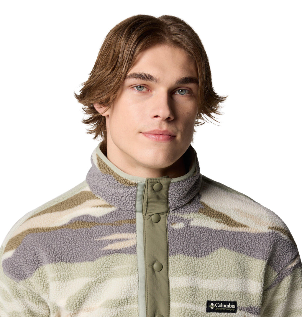 Men's Helvetia II Printed 1/2 Snap Fleece - Green / Grey