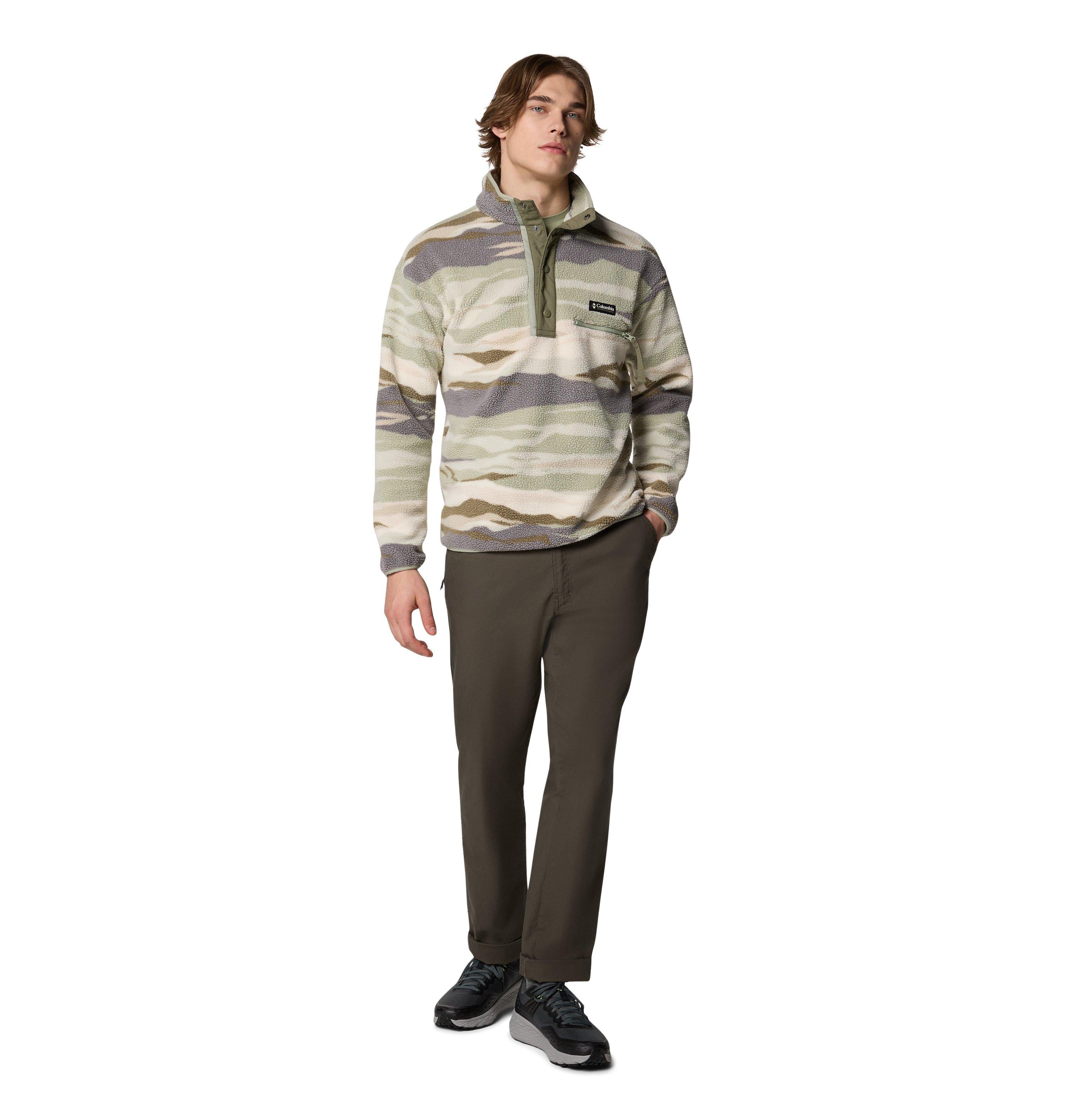 Men's Helvetia II Printed 1/2 Snap Fleece - Green / Grey