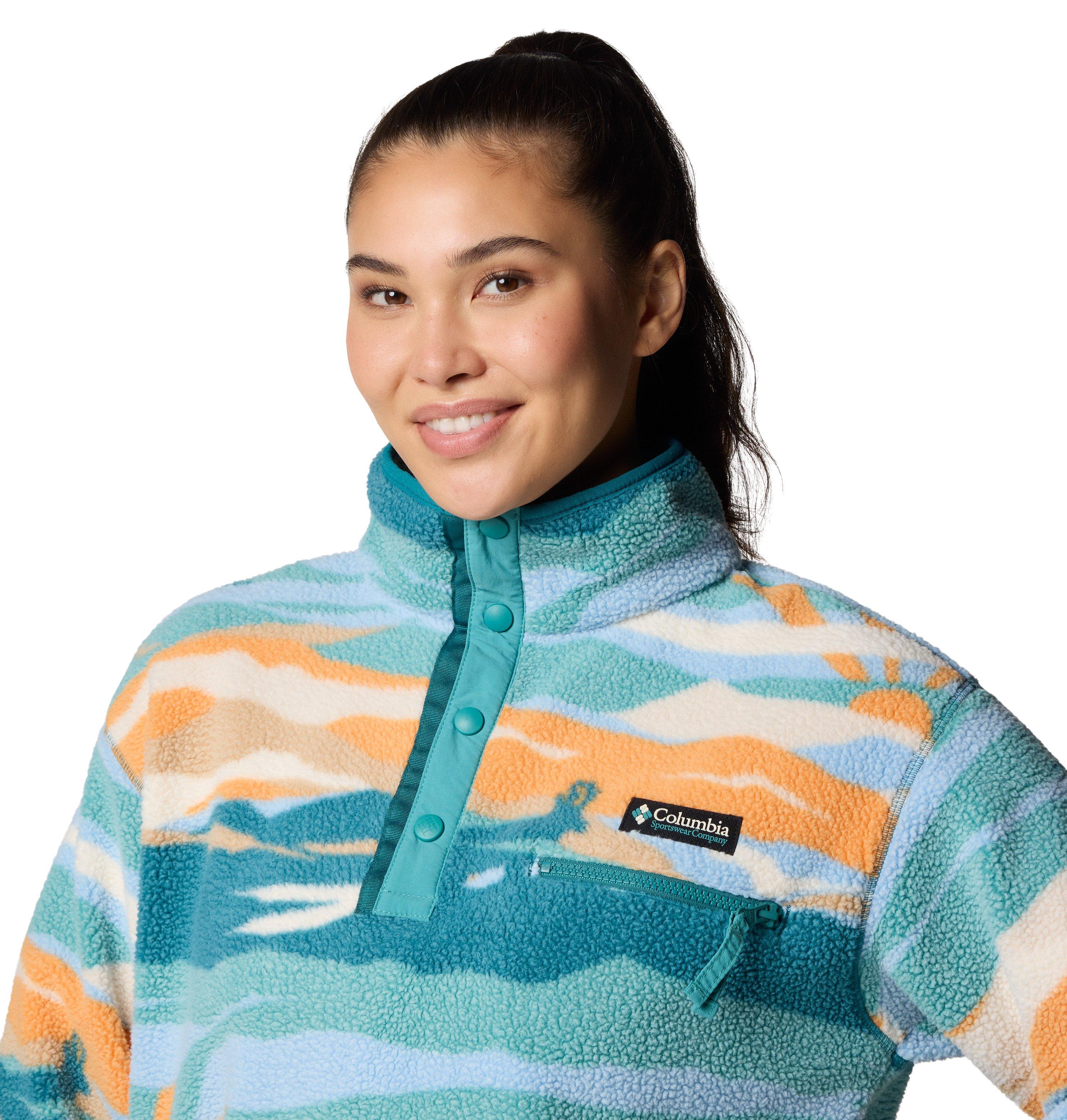 Women's Helvetia II Cropped 1/2 Snap Fleece - Green