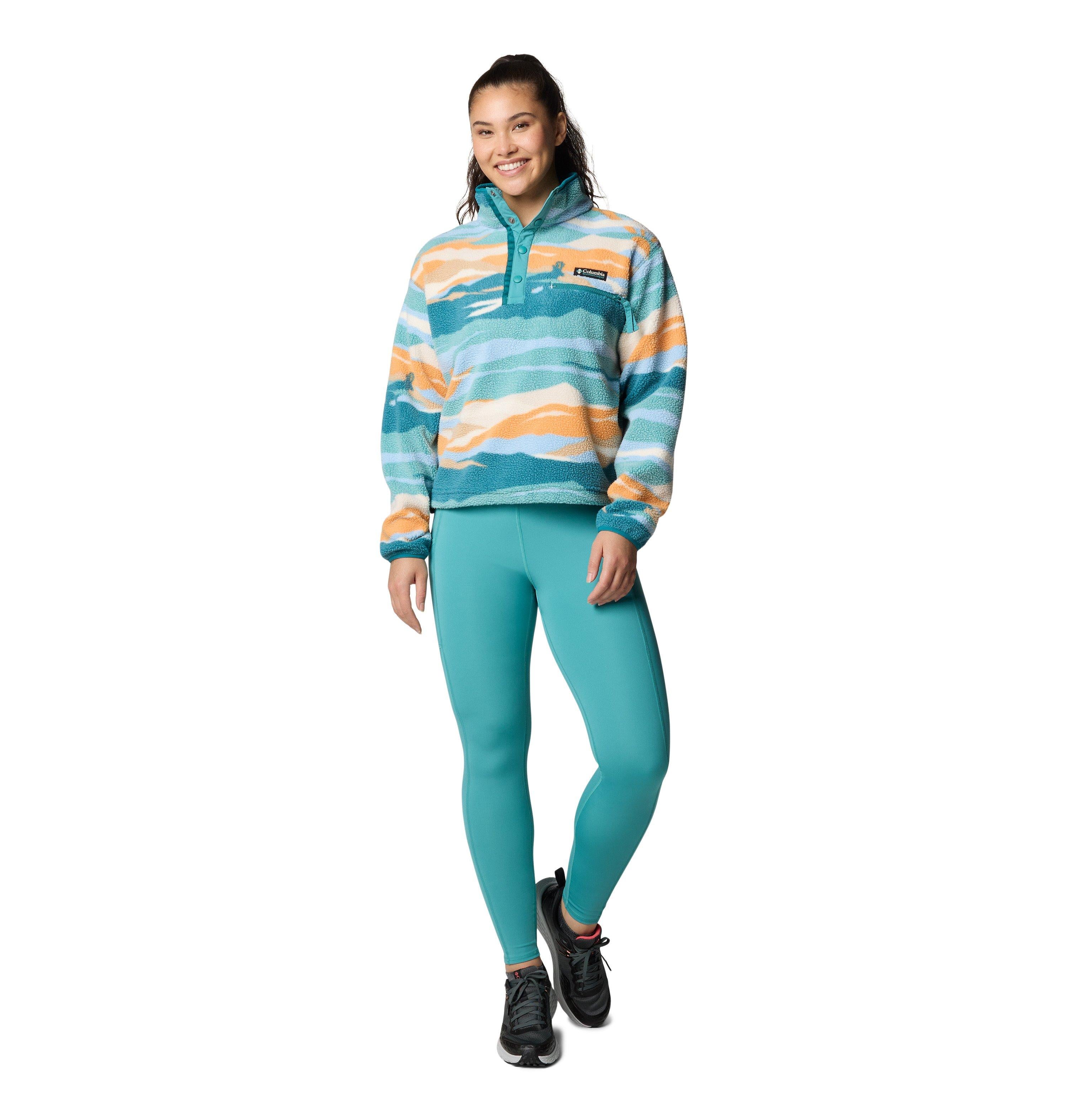 Columbia Women's Helvetia II Cropped 1/2 Snap Fleece - Green | Tiso