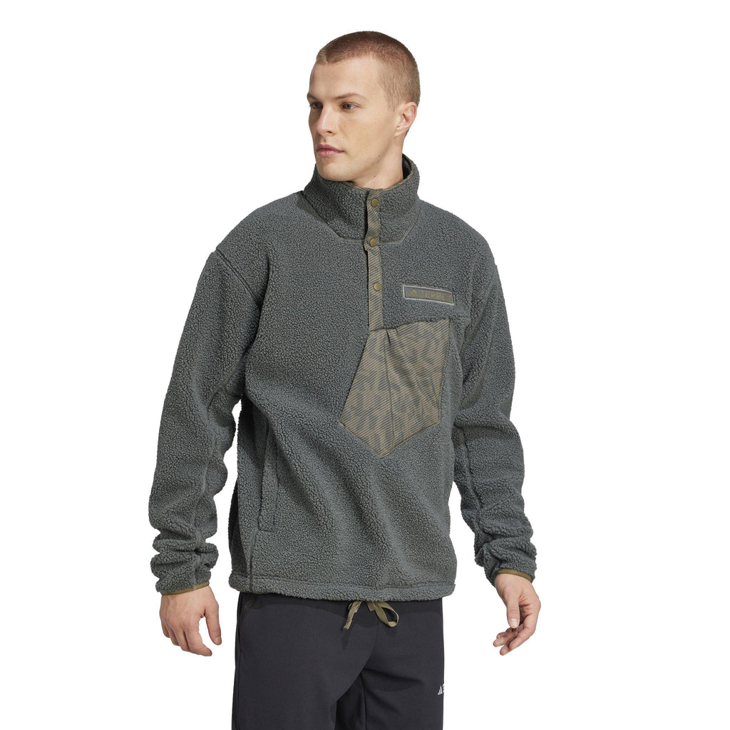 Men's Xploric Fleece Pullover - Green / Grey
