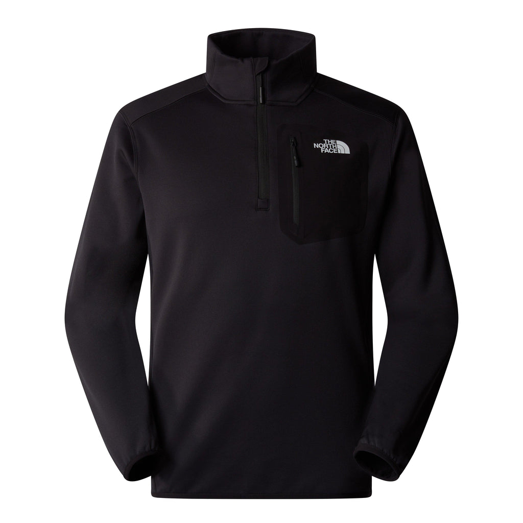 Men's Crest 1/4 Zip Fleece - Black
