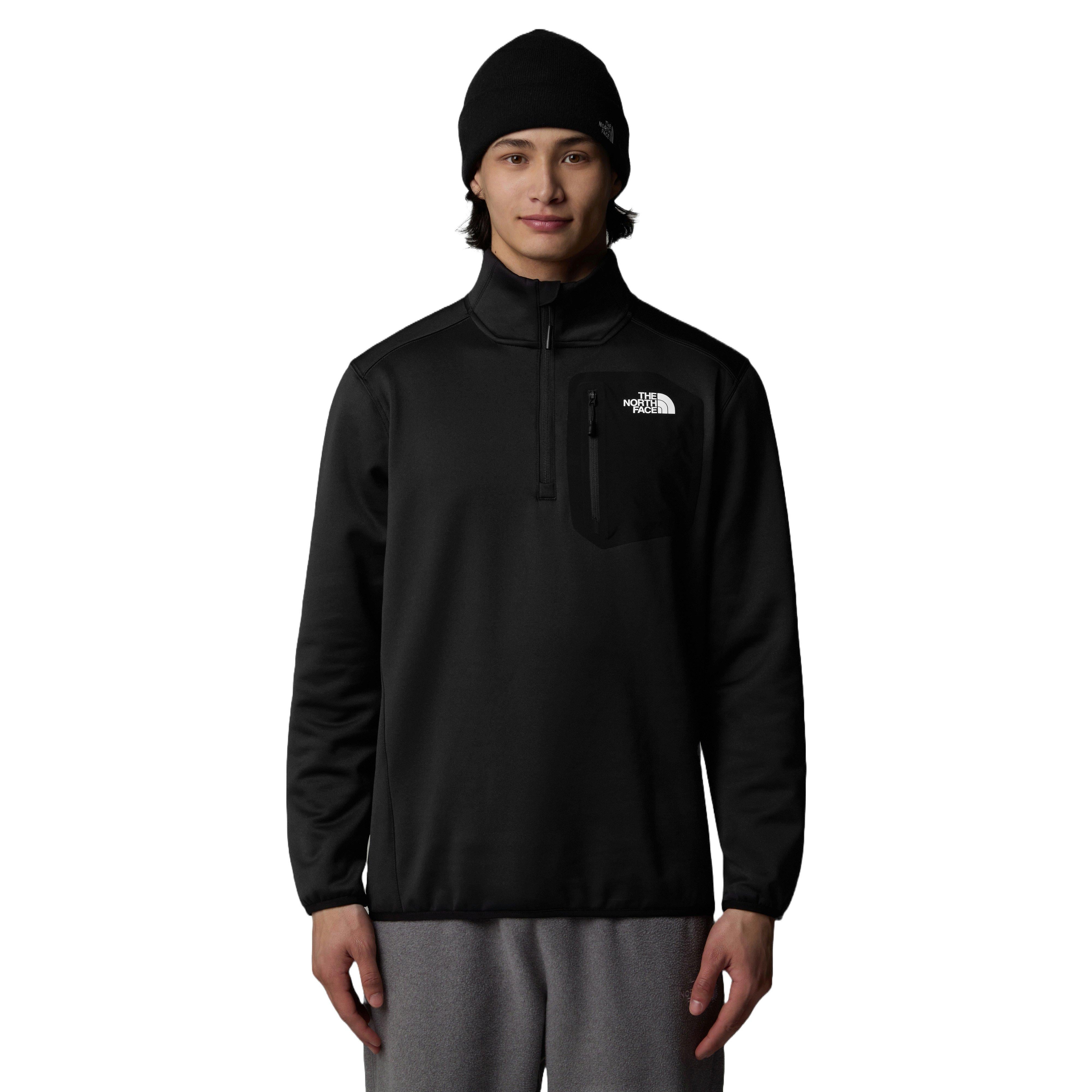 Men's Crest 1/4 Zip Fleece - Black
