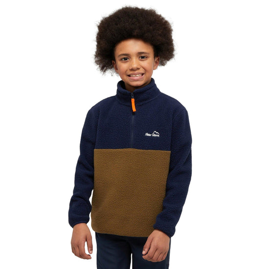 Kids' Snug Borg 1/4 Zip Fleece - Navy