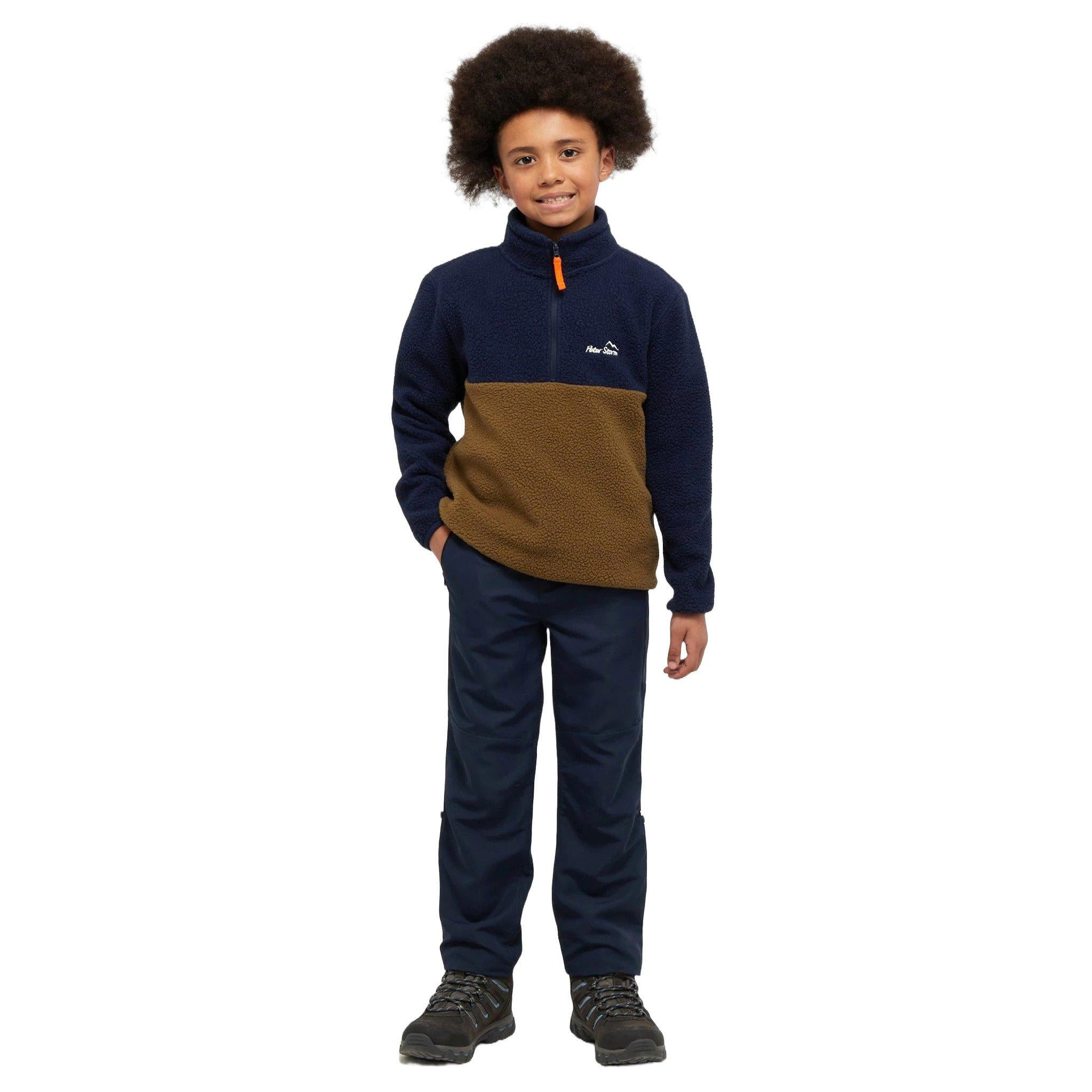 Kids' Snug Borg 1/4 Zip Fleece - Navy
