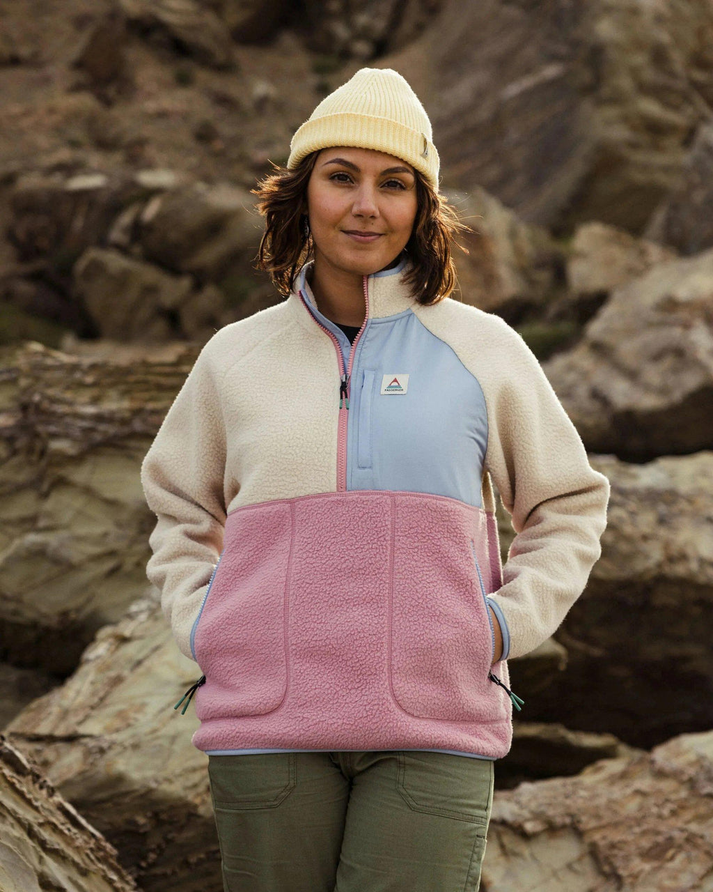 Women's Home 1/2 Zip Sherpa Fleece - Cream