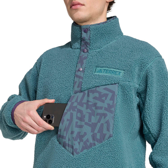 Men's Xploric High Pile Snap Fleece - Teal