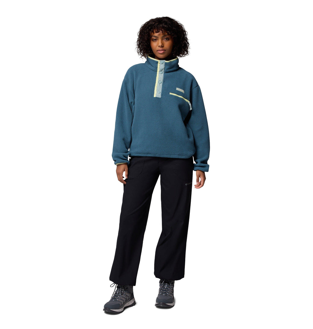 Women's Helvetia II Cropped 1/2 Snap Fleece - Blue