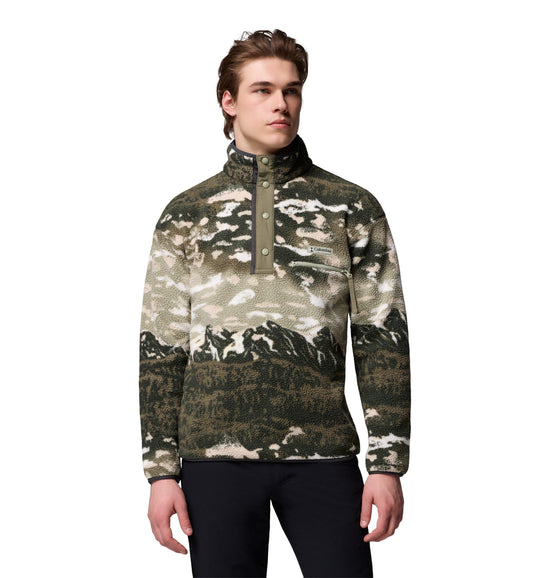 Men's Helvetia II Printed 1/2 Snap Fleece - Green