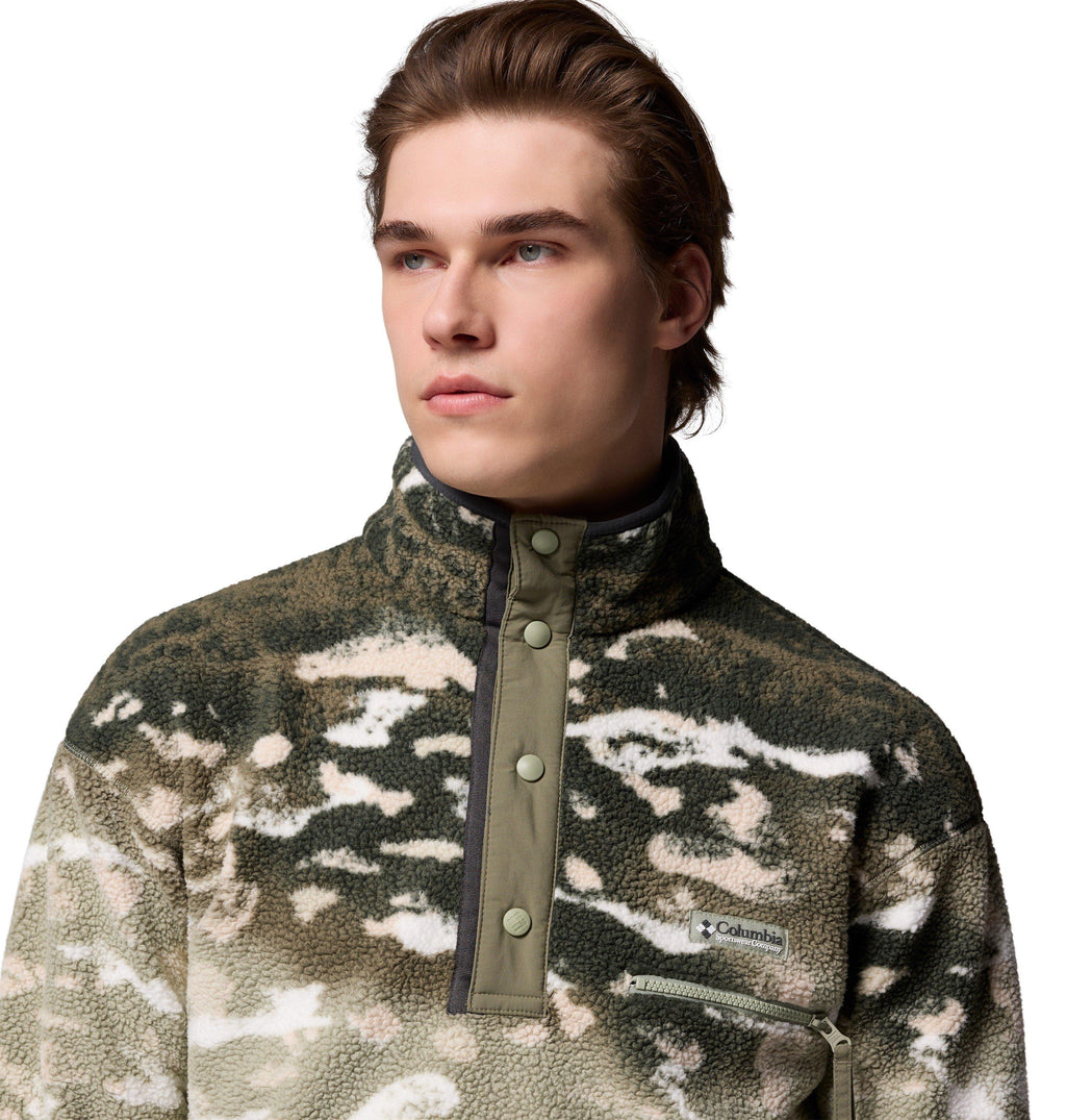 Men's Helvetia II Printed 1/2 Snap Fleece - Green