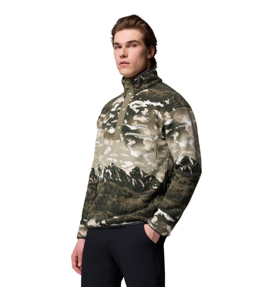 Men's Helvetia II Printed 1/2 Snap Fleece - Green