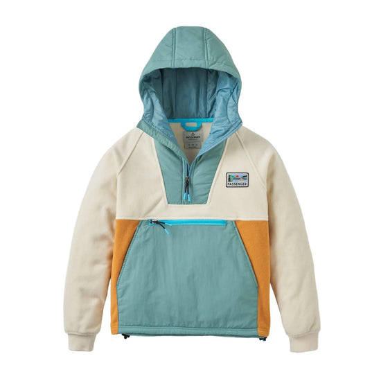Women's Alexander 1/2 Zip Hooded Fleece - Cream / Blue