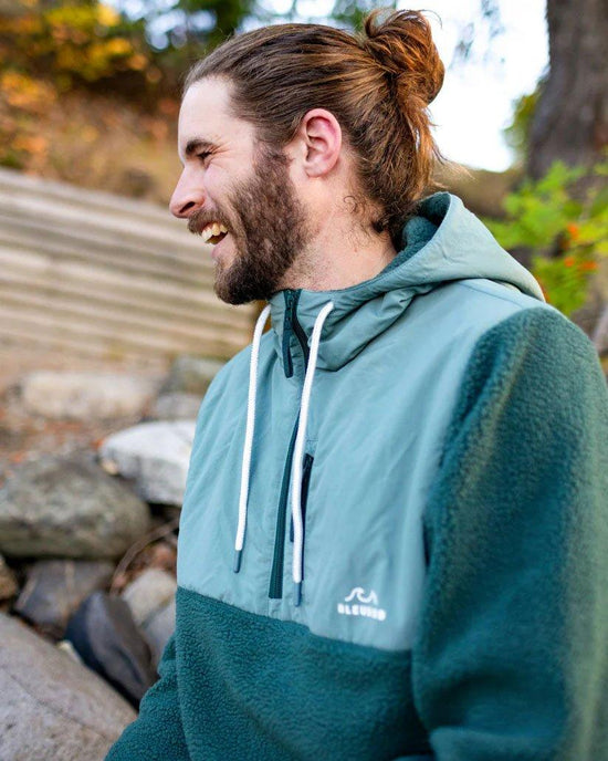 Men's Polar Hybrid 1/4 Zip Fleece - Green