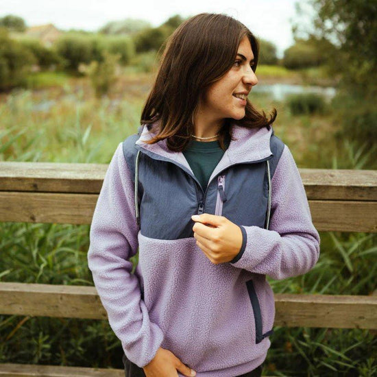 Women's Polar Hybrid 1/4 Zip Fleece - Purple
