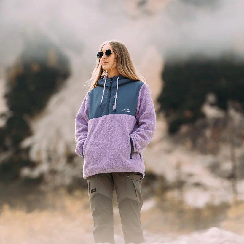 Women's Polar Hybrid 1/4 Zip Fleece - Purple