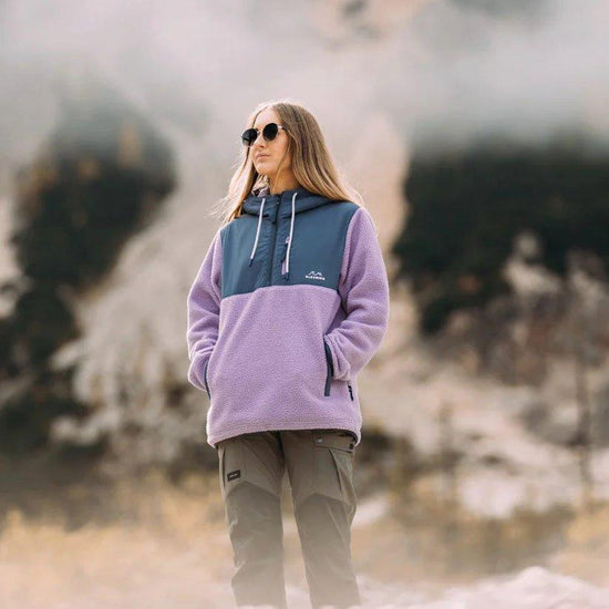 Women's Polar Hybrid 1/4 Zip Fleece - Purple